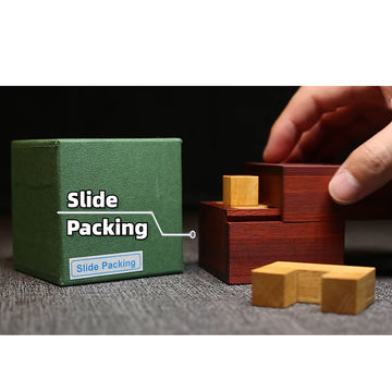 Penta & Slide Puzzle Collection Wooden Box Challenge: Slide & Pack