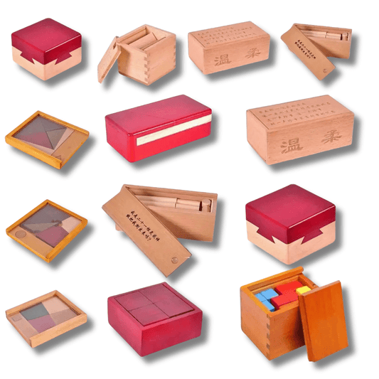 3D Wooden Brain Teaser Puzzle Luban Lock IQ Box - UNIVEA
