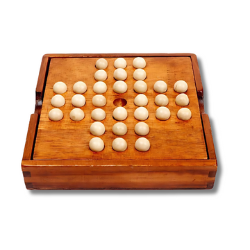 1Set Europe Board Game Single Chess Peg Solitaire Diamond Move Independently Cognitive Ability Toy Classical Educational Toys - UNIVEA