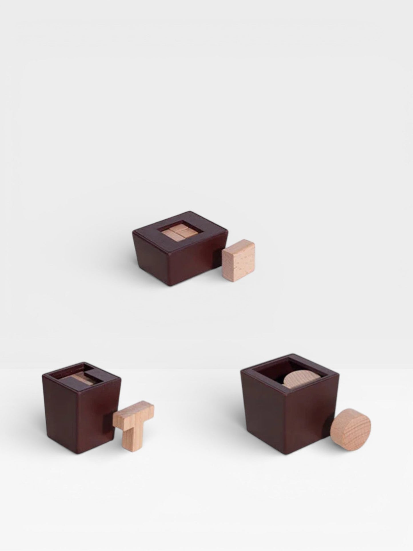 Challenging 3D Wooden Brain Teasers – Six T Square Circle Logic Puzzle for Adults & Kids - UNIVEA