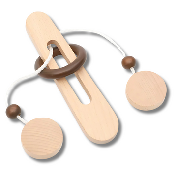 Intelligent Unlock Toy Kong Ming Lock Brain Teaser Iq Puzzles Wooden Toys Montessori Children Adult Decompression Thinking Games - UNIVEA