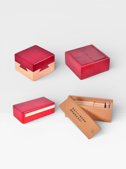 3D Wooden Brain Teaser Puzzle Luban Lock IQ Box - UNIVEA