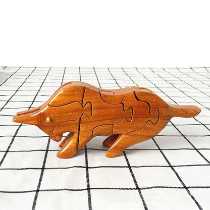 3D Wooden Stacking Animals Jigsaw Toys - UNIVEA