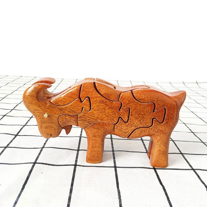 3D Wooden Stacking Animals Jigsaw Toys - UNIVEA