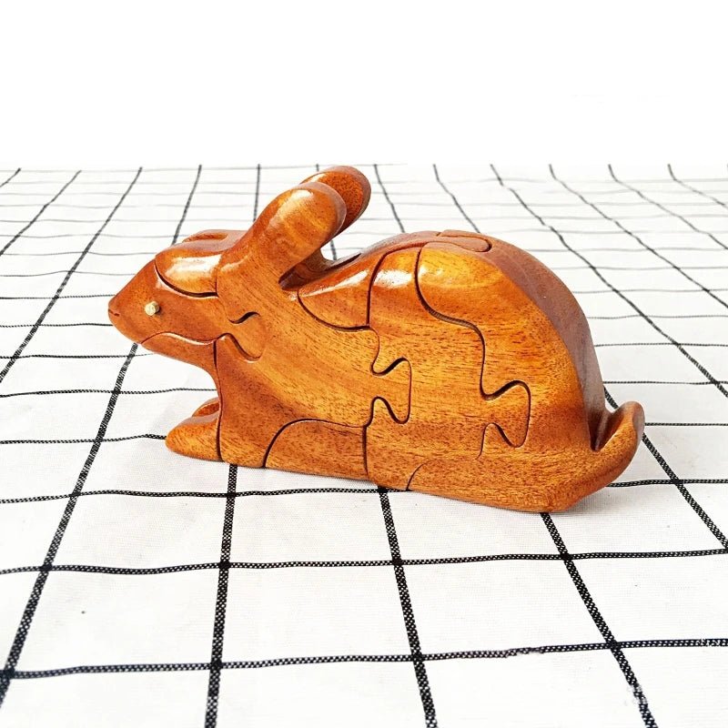 3D Wooden Stacking Animals Jigsaw Toys - UNIVEA