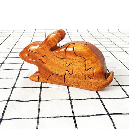 3D Wooden Stacking Animals Jigsaw Toys - UNIVEA