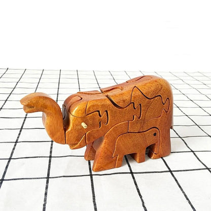 3D Wooden Stacking Animals Jigsaw Toys - UNIVEA