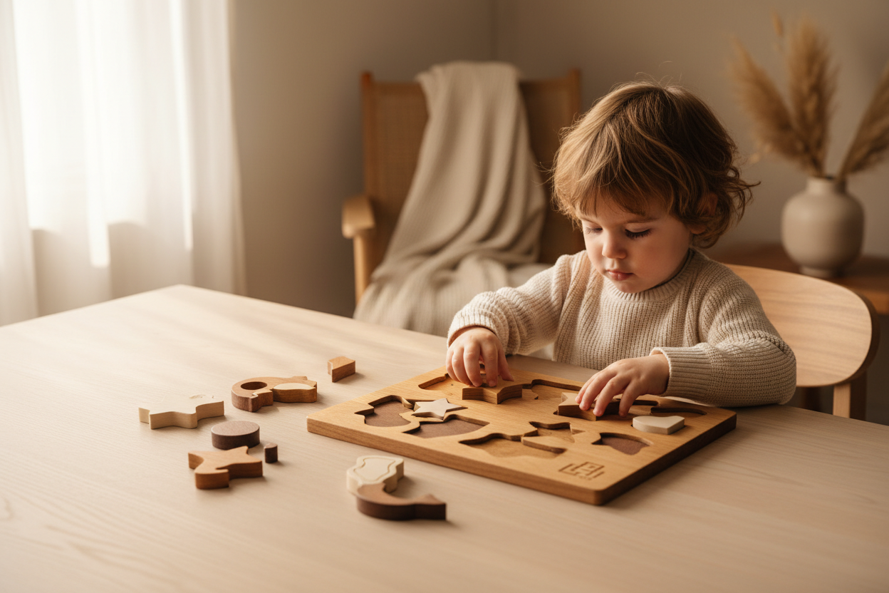 小朋友玩拼图横幅