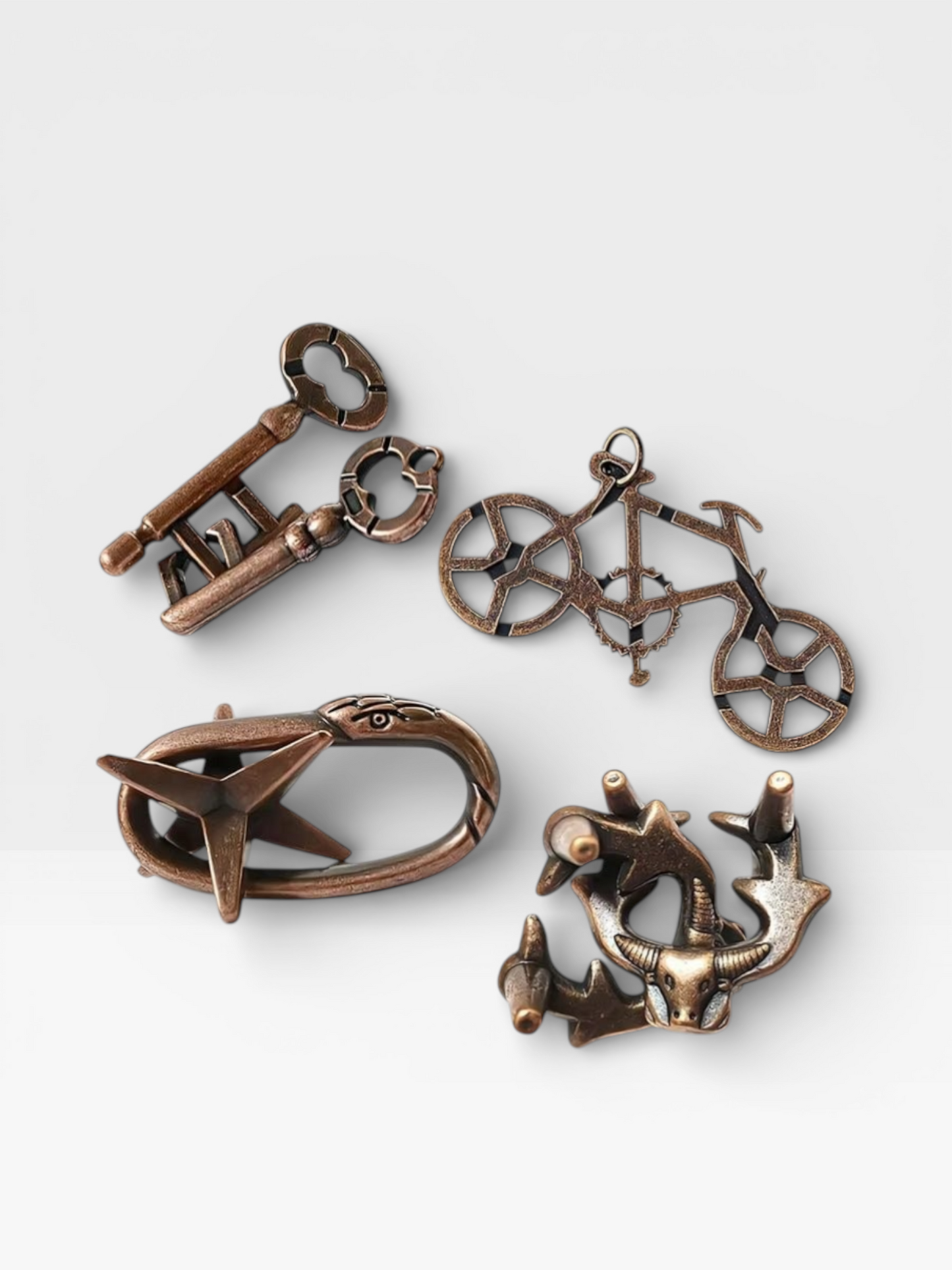 9/20PCS per Set Metal Puzzle Logic Mind Brain Teasers Rings Lock Baffling Game Gift for Adults Children - UNIVEA