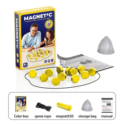 Party Game Magnetic Stone Game Interactive Magnetic Board Strategy Game, Suitable for Families, Children, and Adults High Quality, the Longest Side Is 3.4cm (Version Upgrade, the Outer Packaging Comes in 2 Random Styles)