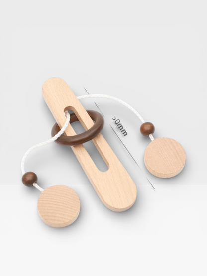 Intelligent Unlock Toy Kong Ming Lock Brain Teaser Iq Puzzles Wooden Toys Montessori Children Adult Decompression Thinking Ga
