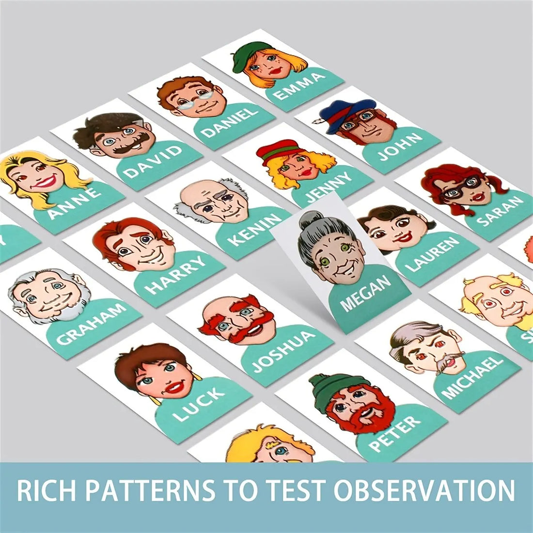 Guess Who I Am Puzzle Game Two Person Interactive Portable Tray Puzzle Board Game Suitable for Children - UNIVEA