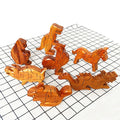 3D Wooden Stacking Animals Jigsaw Toys Montessori Puzzle Kong Ming Lock Lu Ban Lock IQ Brain Teaser Educational Decorative Gifts - UNIVEA