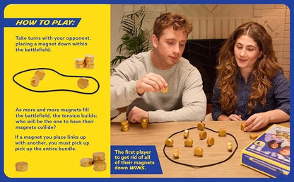 Party Game Magnetic Stone Game Interactive Magnetic Board Strategy Game, Suitable for Families, Children, and Adults High Quality, the Longest Side Is 3.4cm (Version Upgrade, the Outer Packaging Comes in 2 Random Styles)