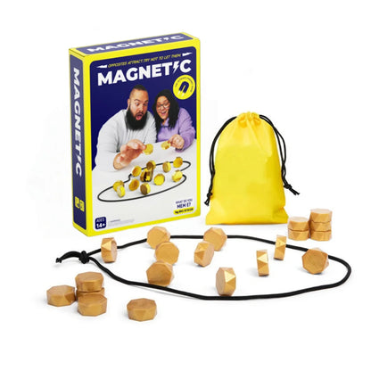 Party Game Magnetic Stone Game Interactive Magnetic Board Strategy Game, Suitable for Families, Children, and Adults High Quality, the Longest Side Is 3.4cm (Version Upgrade, the Outer Packaging Comes in 2 Random Styles)