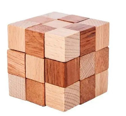Beech Wood Wooden Burr Puzzles Interlocking Game for Adults KIds - UNIVEA