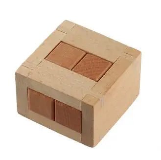 Beech Wood Wooden Burr Puzzles Interlocking Game for Adults KIds - UNIVEA