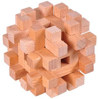 Beech Wood Wooden Burr Puzzles Interlocking Game for Adults KIds - UNIVEA