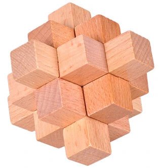 Beech Wood Wooden Burr Puzzles Interlocking Game for Adults KIds - UNIVEA