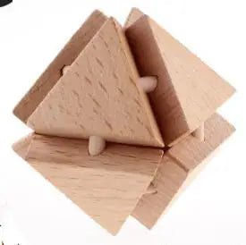 Beech Wood Wooden Burr Puzzles Interlocking Game for Adults KIds - UNIVEA
