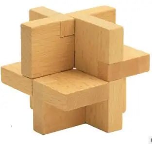 Beech Wood Wooden Burr Puzzles Interlocking Game for Adults KIds - UNIVEA