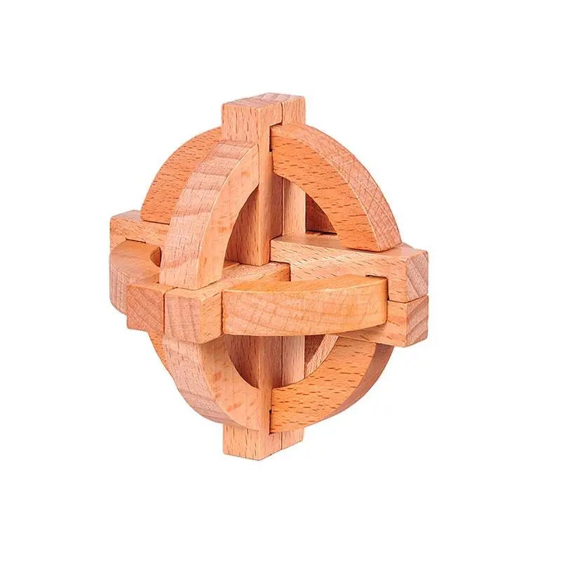 Beech Wood Wooden Burr Puzzles Interlocking Game for Adults KIds - UNIVEA