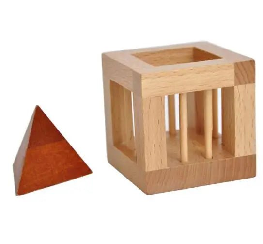 Beech Wood Wooden Burr Puzzles Interlocking Game for Adults KIds - UNIVEA