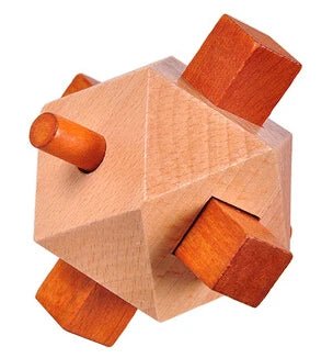 Beech Wood Wooden Burr Puzzles Interlocking Game for Adults KIds - UNIVEA