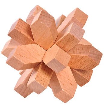Beech Wood Wooden Burr Puzzles Interlocking Game for Adults KIds - UNIVEA