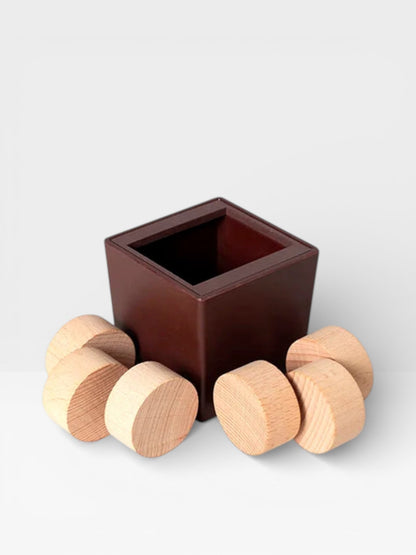 Challenging 3D Wooden Brain Teasers – Six T Square Circle Logic Puzzle for Adults & Kids - UNIVEA