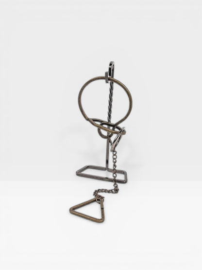 Classic IQ Metal Brain Teasers Lock Ring Puzzle Logic Magic Mind Wire Puzzles Game Gift for Adults Kids - UNIVEA