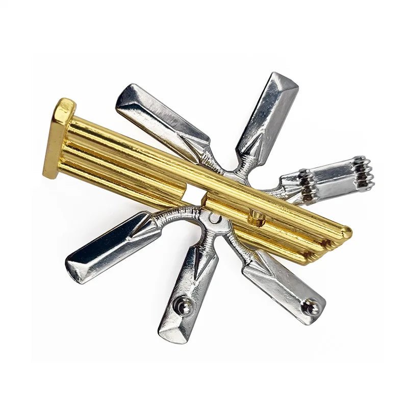 Classic IQ Metal Brain Teasers Lock Ring Puzzle Logic Magic Mind Wire Puzzles Game Gift for Adults Kids - UNIVEA