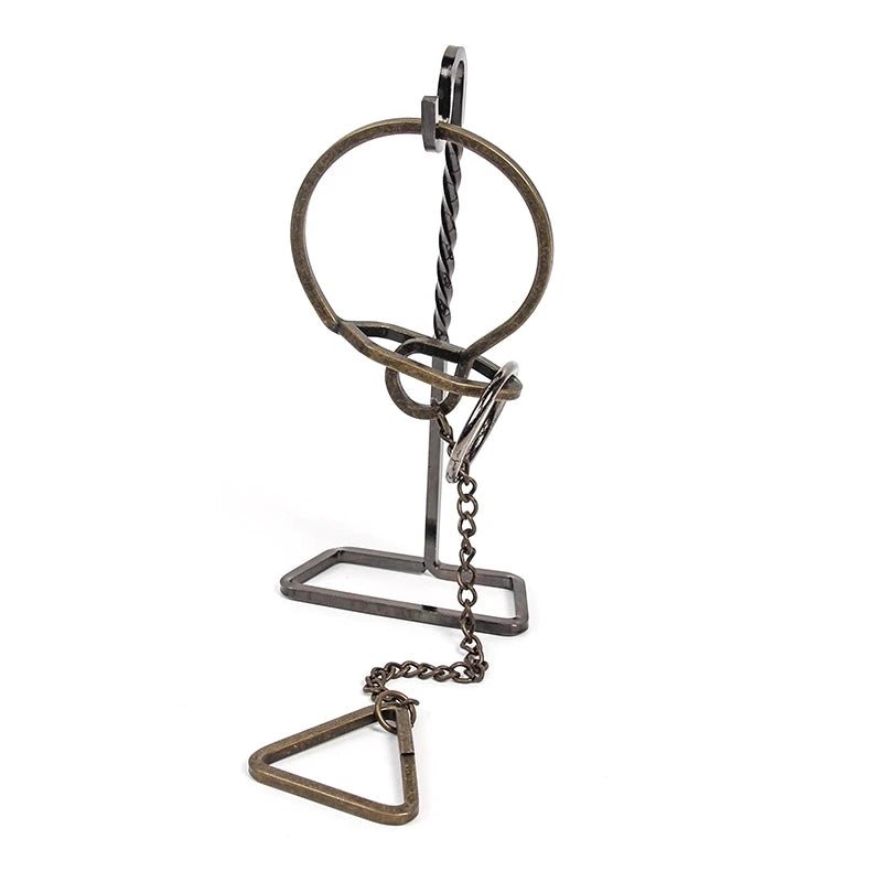 Classic IQ Metal Brain Teasers Lock Ring Puzzle Logic Magic Mind Wire Puzzles Game Gift for Adults Kids - UNIVEA