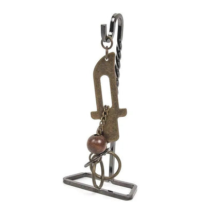 Classic IQ Metal Brain Teasers Lock Ring Puzzle Logic Magic Mind Wire Puzzles Game Gift for Adults Kids - UNIVEA