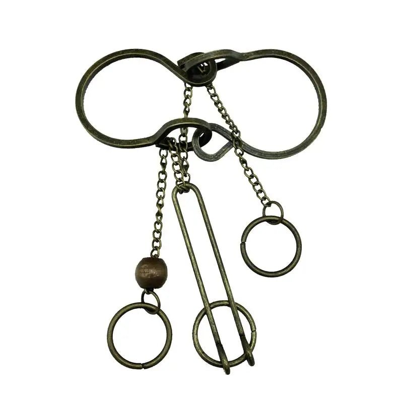 Classic IQ Metal Brain Teasers Lock Ring Puzzle Logic Magic Mind Wire Puzzles Game Gift for Adults Kids - UNIVEA