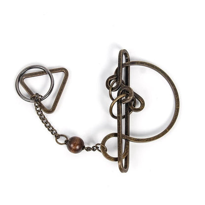 Classic IQ Metal Brain Teasers Lock Ring Puzzle Logic Magic Mind Wire Puzzles Game Gift for Adults Kids - UNIVEA