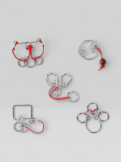 Desk Novelty 3D Wooden Rope Loop Puzzle - UNIVEA