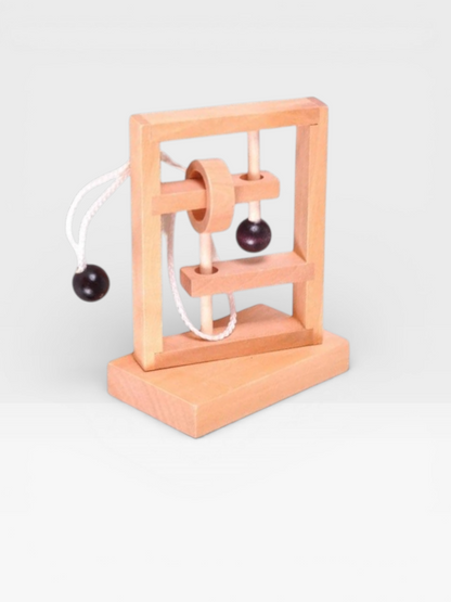 Desk Novelty 3D Wooden Rope Loop Puzzle - UNIVEA