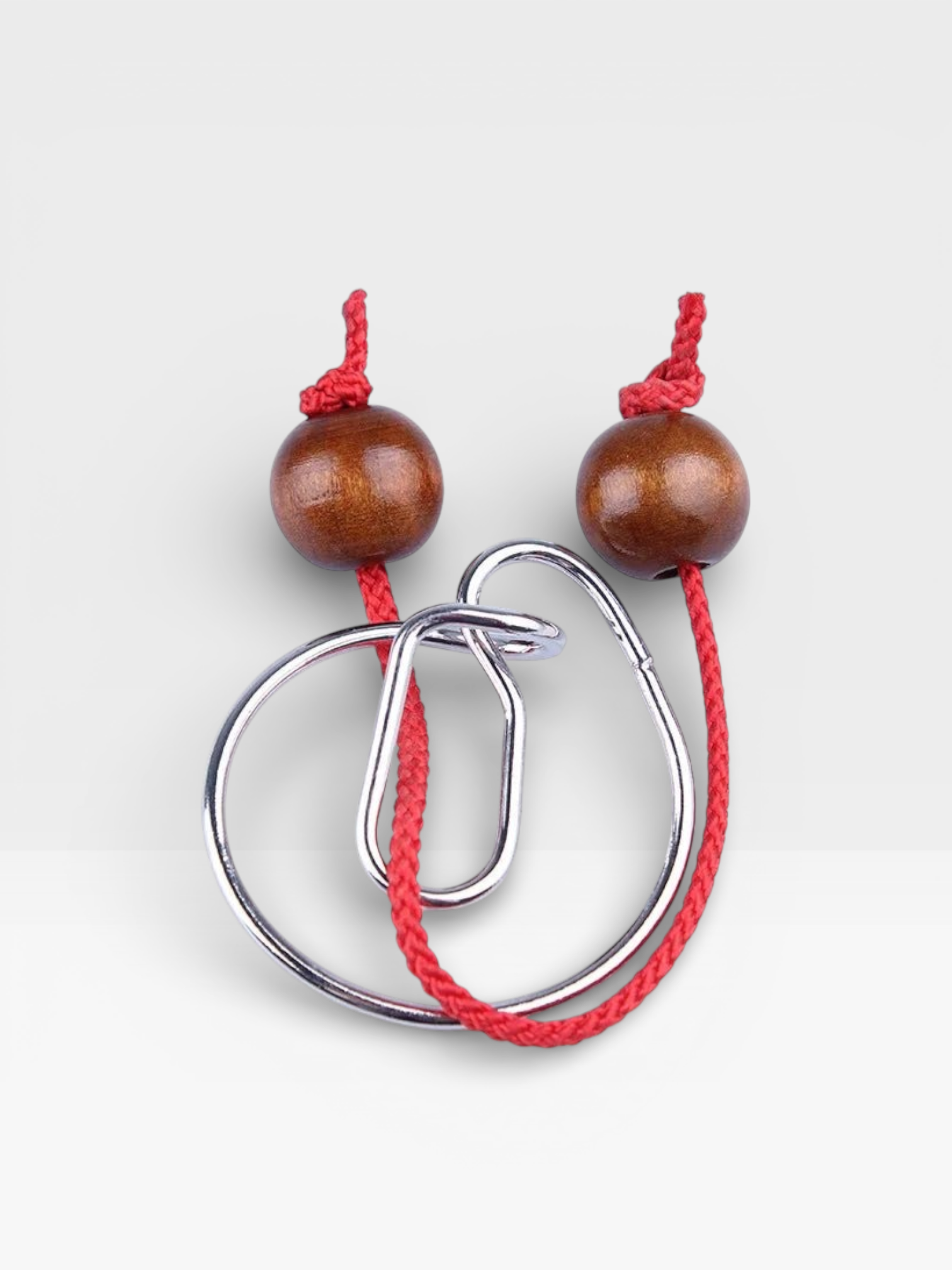 Intelligence Logic Wooden Metal Rope Puzzle - UNIVEA