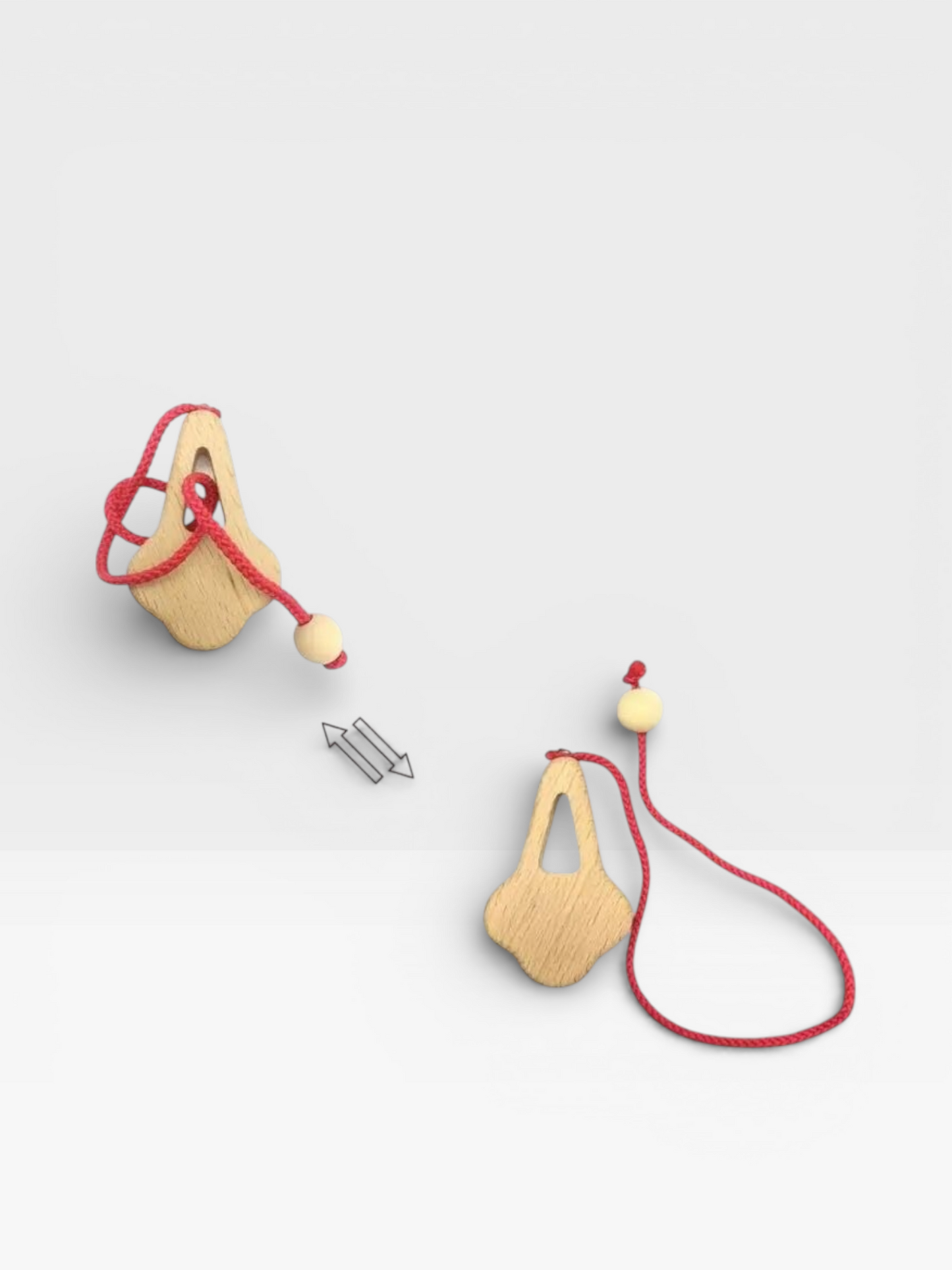 Intelligence Logic Wooden Metal Rope Puzzle - UNIVEA