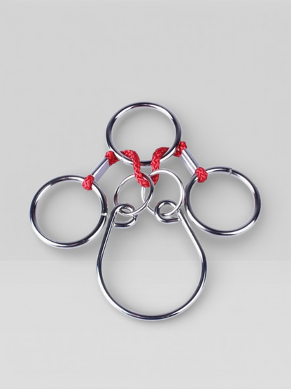 Intelligence Logic Wooden Metal Rope Puzzle - UNIVEA