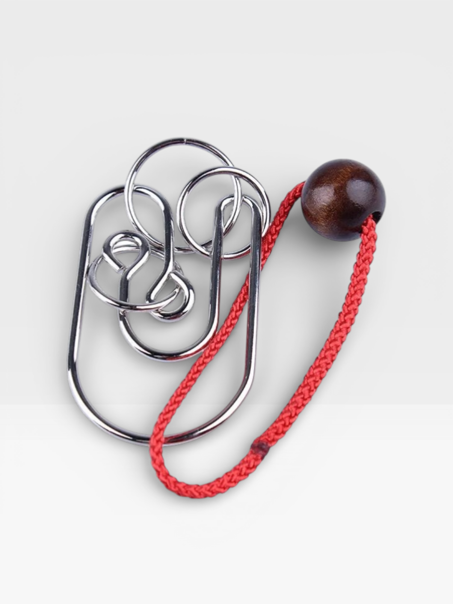 Intelligence Logic Wooden Metal Rope Puzzle - UNIVEA