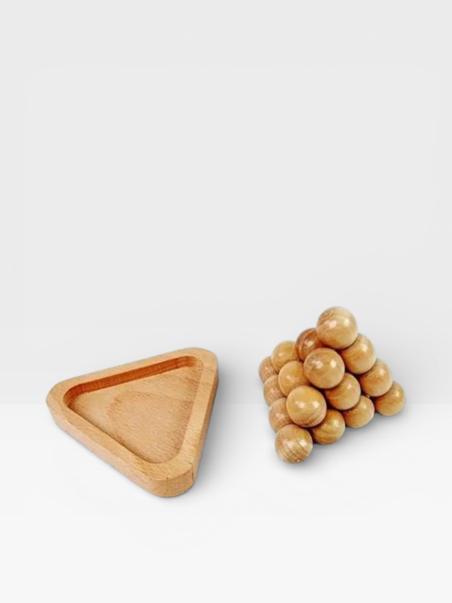 Intelligence Pyramid - shaped Wooden Beads Brain Teasers 3D Logic Mind Puzzle Game - UNIVEA