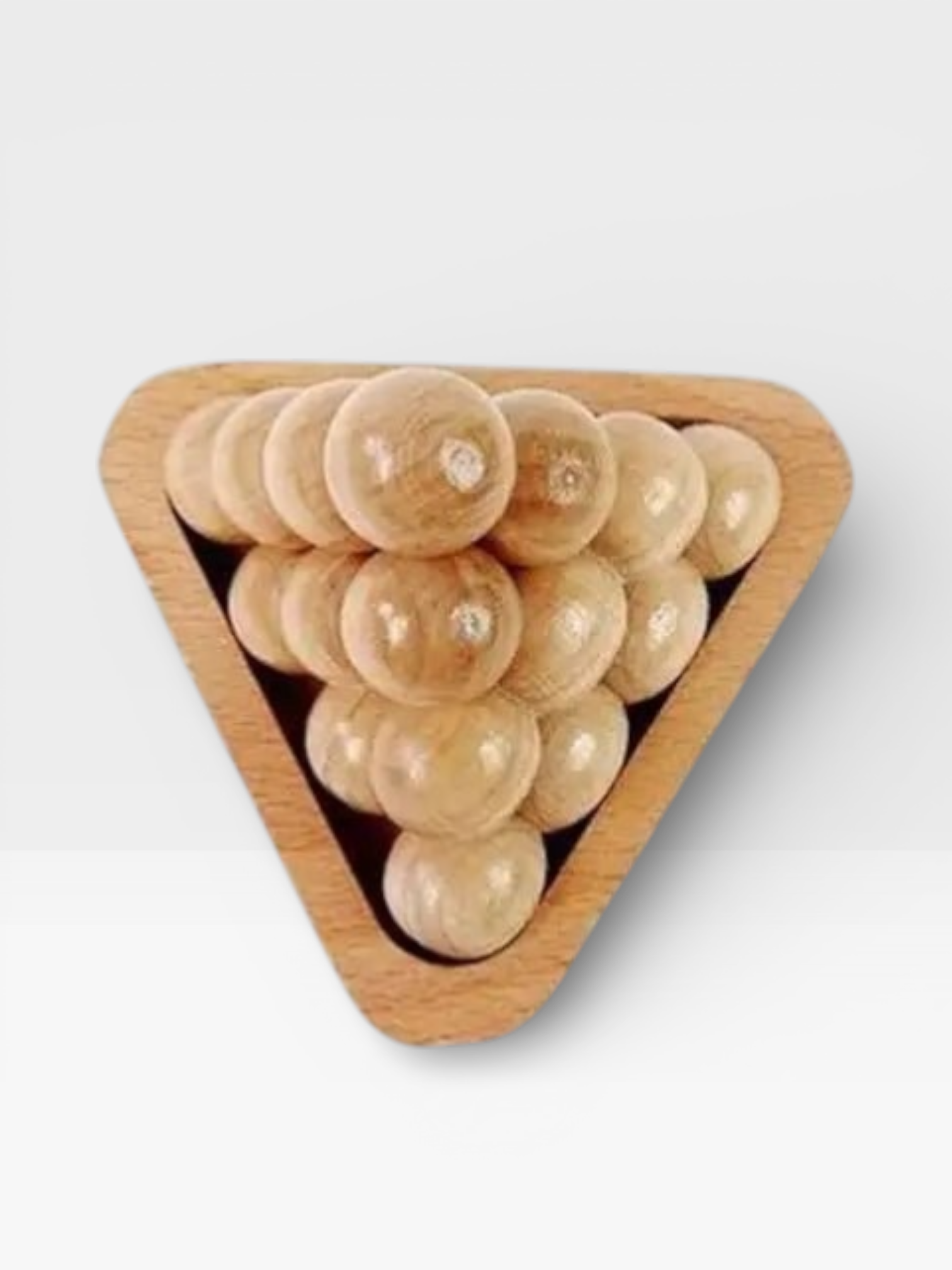 Intelligence Pyramid - shaped Wooden Beads Brain Teasers 3D Logic Mind Puzzle Game - UNIVEA