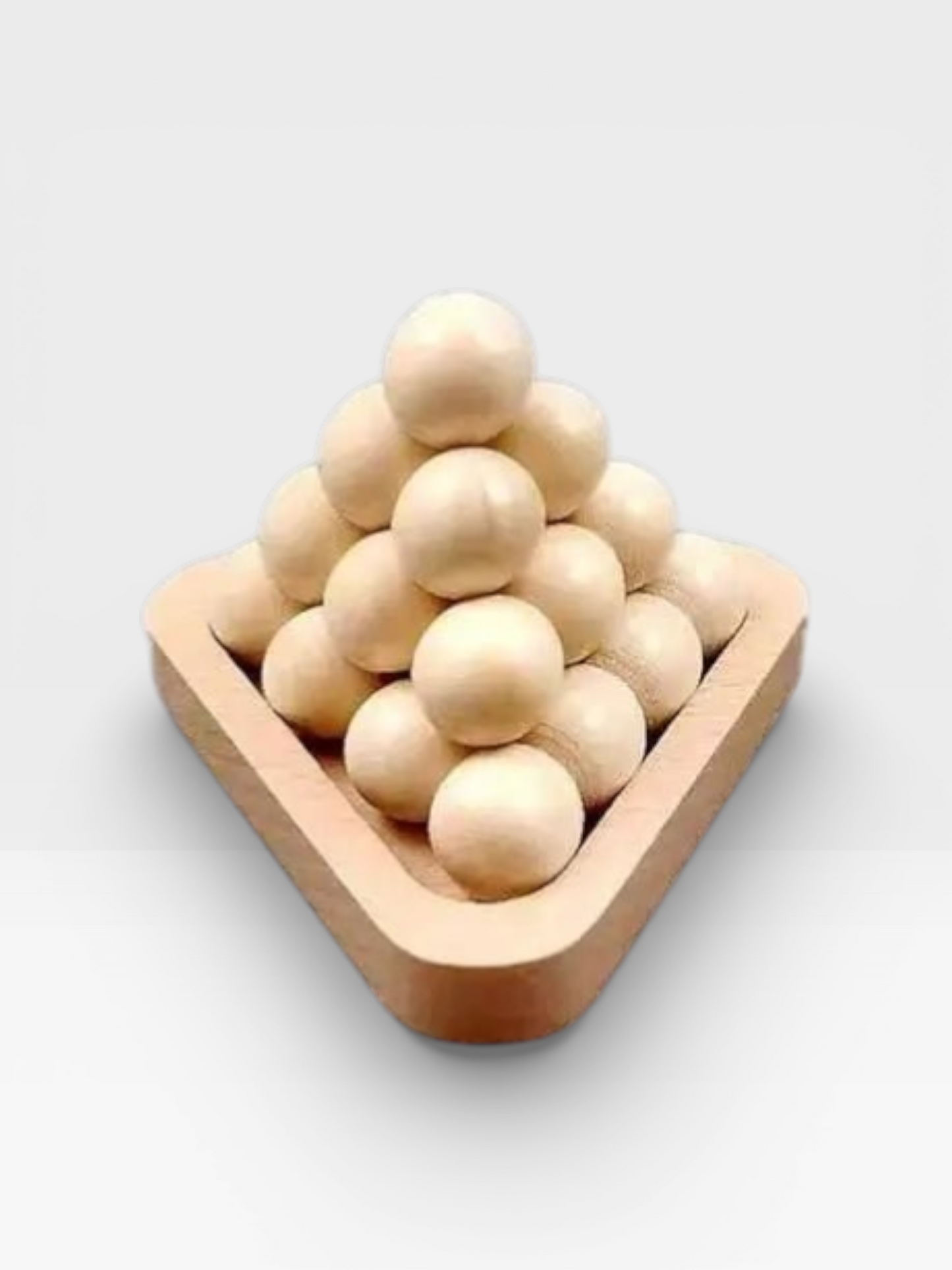 Intelligence Pyramid - shaped Wooden Beads Brain Teasers 3D Logic Mind Puzzle Game - UNIVEA