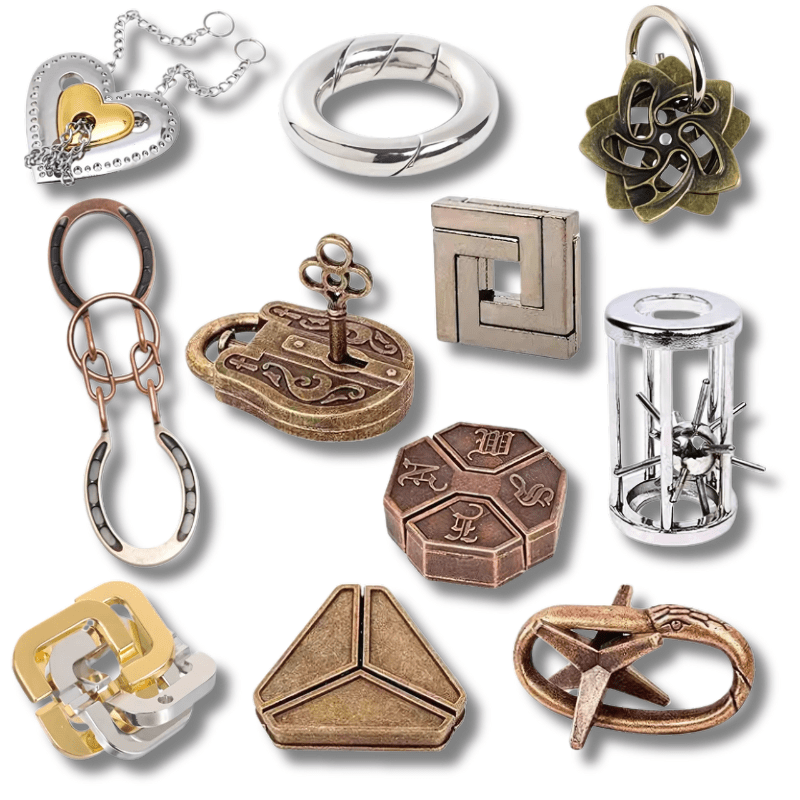 Metal Puzzle Brain Teaser IQ Test Toys - UNIVEA