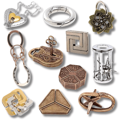 Metal Puzzle Brain Teaser IQ Test Toys - UNIVEA