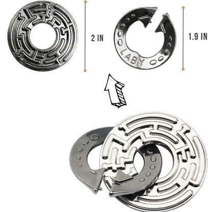Metal Puzzle Brain Teaser IQ Test Toys - UNIVEA