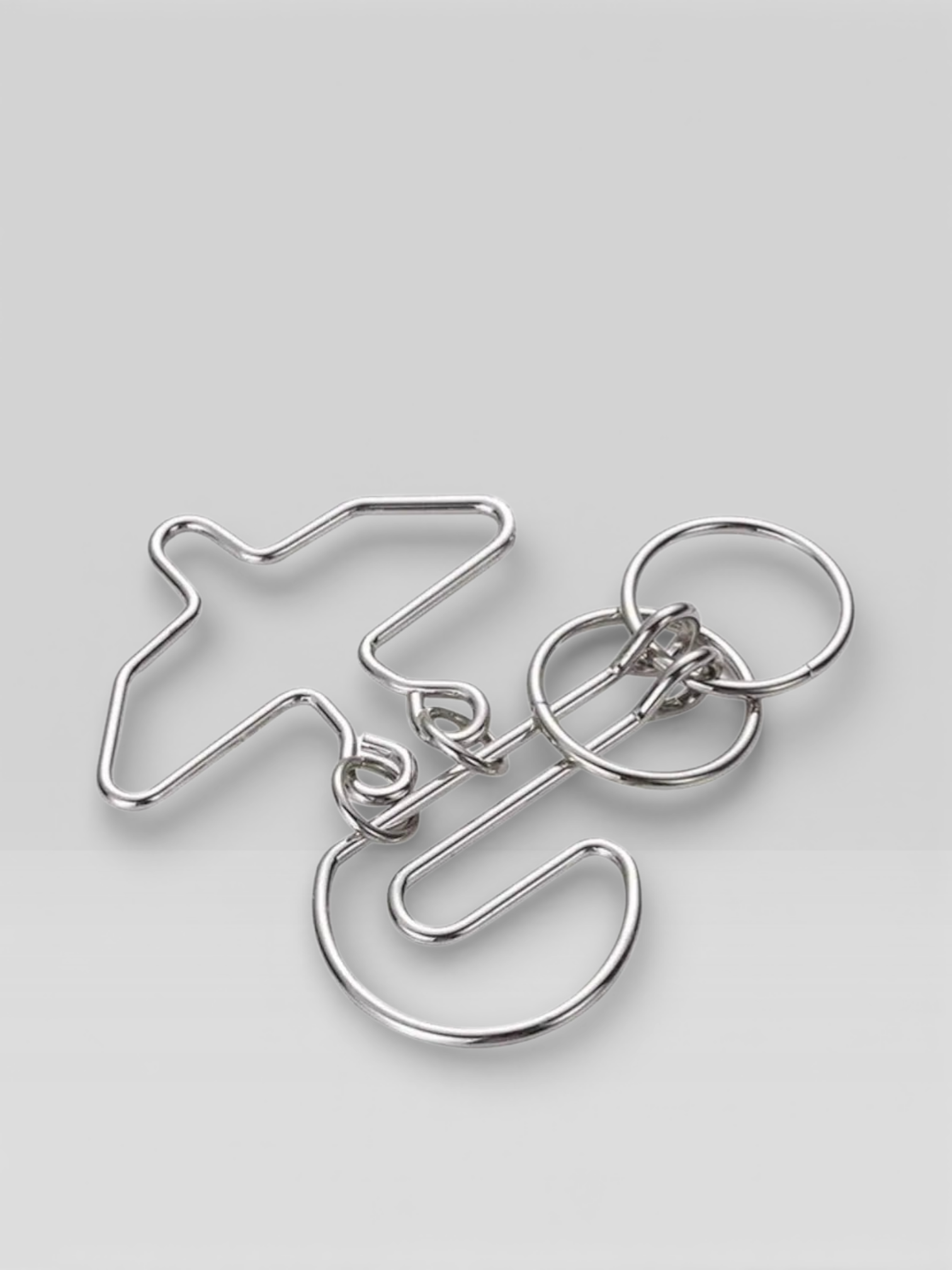 Metal Wire Brain Teaser IQ Mind Brain Teaser Puzzles - UNIVEA