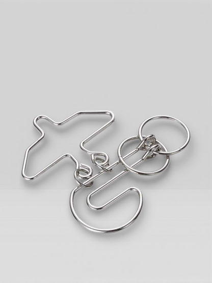 Metal Wire Brain Teaser IQ Mind Brain Teaser Puzzles - UNIVEA